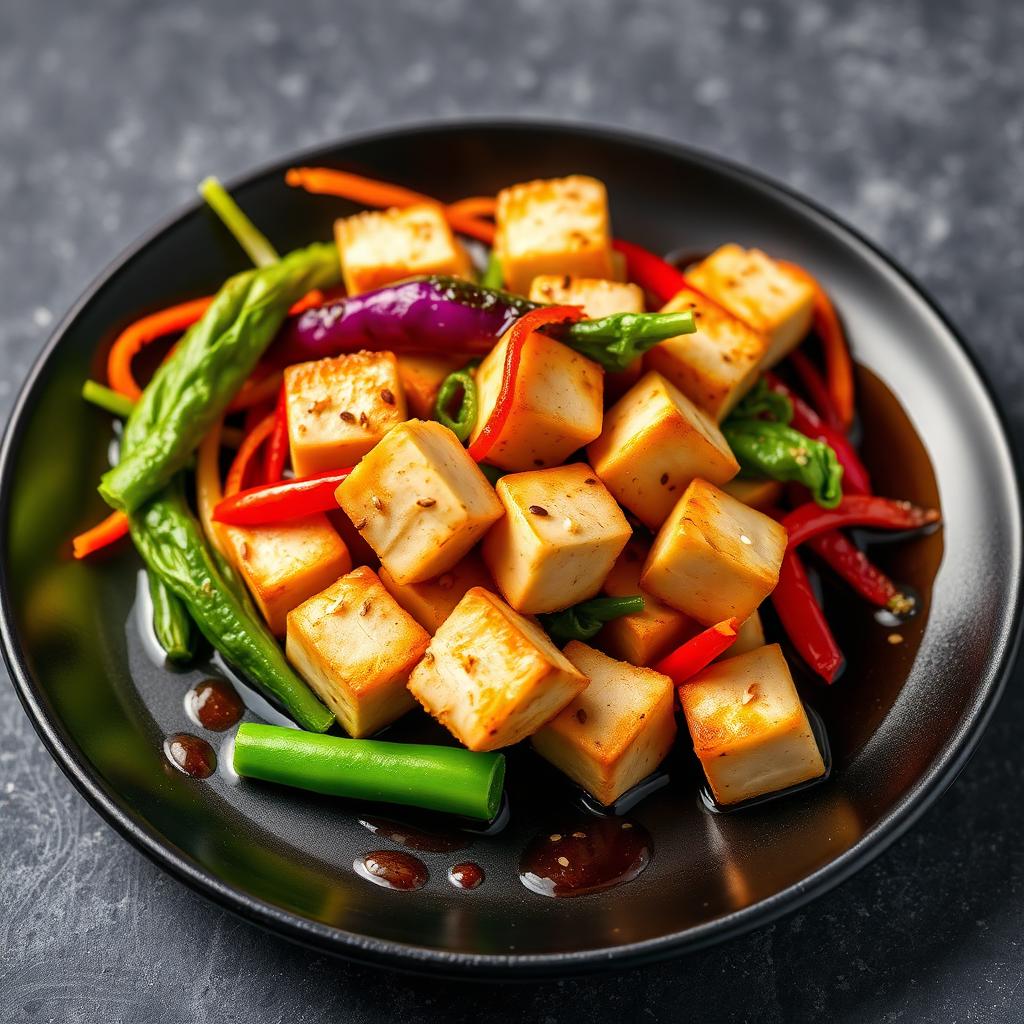 Tofu bio poêlé aux légumes